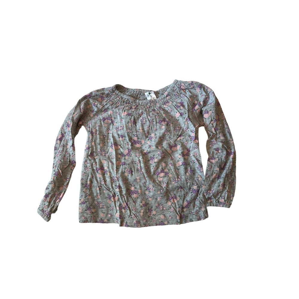 H&T Gray Long Sleeve Top Girls 5